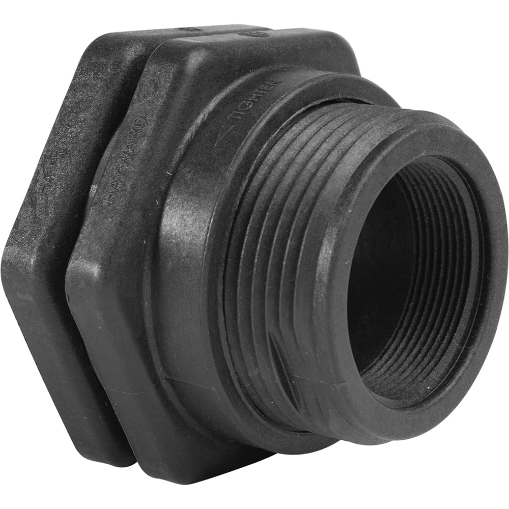 Hayward - Plastic Pipe Fittings; Type: Bulkhead Fitting ; Fitting Size: 1 (Inch); End Connections: FNPT x FNPT ; Material: GFPP ; Schedule: 80 ; Maximum Pressure (psi): 150.00 - Exact Industrial Supply