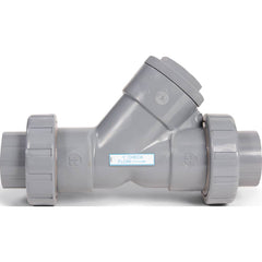 Hayward - Check Valves; Design: Y-Pattern; True Union Ball Check ; Tube Outside Diameter (mm): 101.600 ; Pipe Size (Inch): 4 ; Tube Outside Diameter (Inch): 4 ; End Connections: Socket ; Material: PVC - Exact Industrial Supply