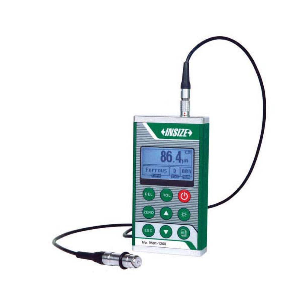 Insize USA LLC - Coating Thickness Gages; Maximum Thickness Measurement (mil): 50.00 ; Minimum Thickness Measurement (mil): 0.00 ; For Use With: Magnetic Substrates; Non-Magnetic Substrates ; Display Type: LCD ; Accuracy (mil): (3%L+.04)mils ; Accuracy ( - Exact Industrial Supply