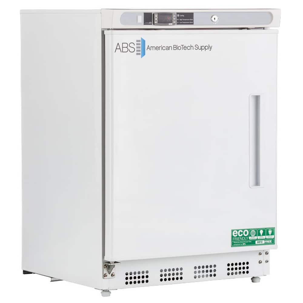 American BioTech Supply - Laboratory Refrigerators and Freezers; Type: Undercounter Built-In Refrigerator ; Volume Capacity: 4.6 Cu. Ft. ; Minimum Temperature (C): 1.00 ; Maximum Temperature (C): 10.00 ; Width (Inch): 23-3/4 ; Depth (Inch): 24-1/2 - Exact Industrial Supply