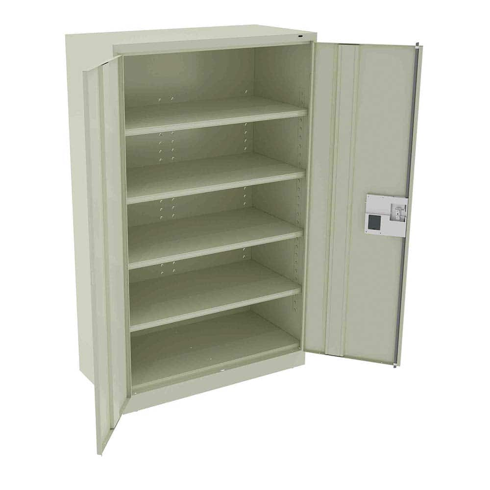 Tennsco - Storage Cabinets; Type: Locking ; Width (Inch): 48 ; Depth (Inch): 24 ; Height (Inch): 78 ; Number of Shelves: 5 ; Material: Steel - Exact Industrial Supply