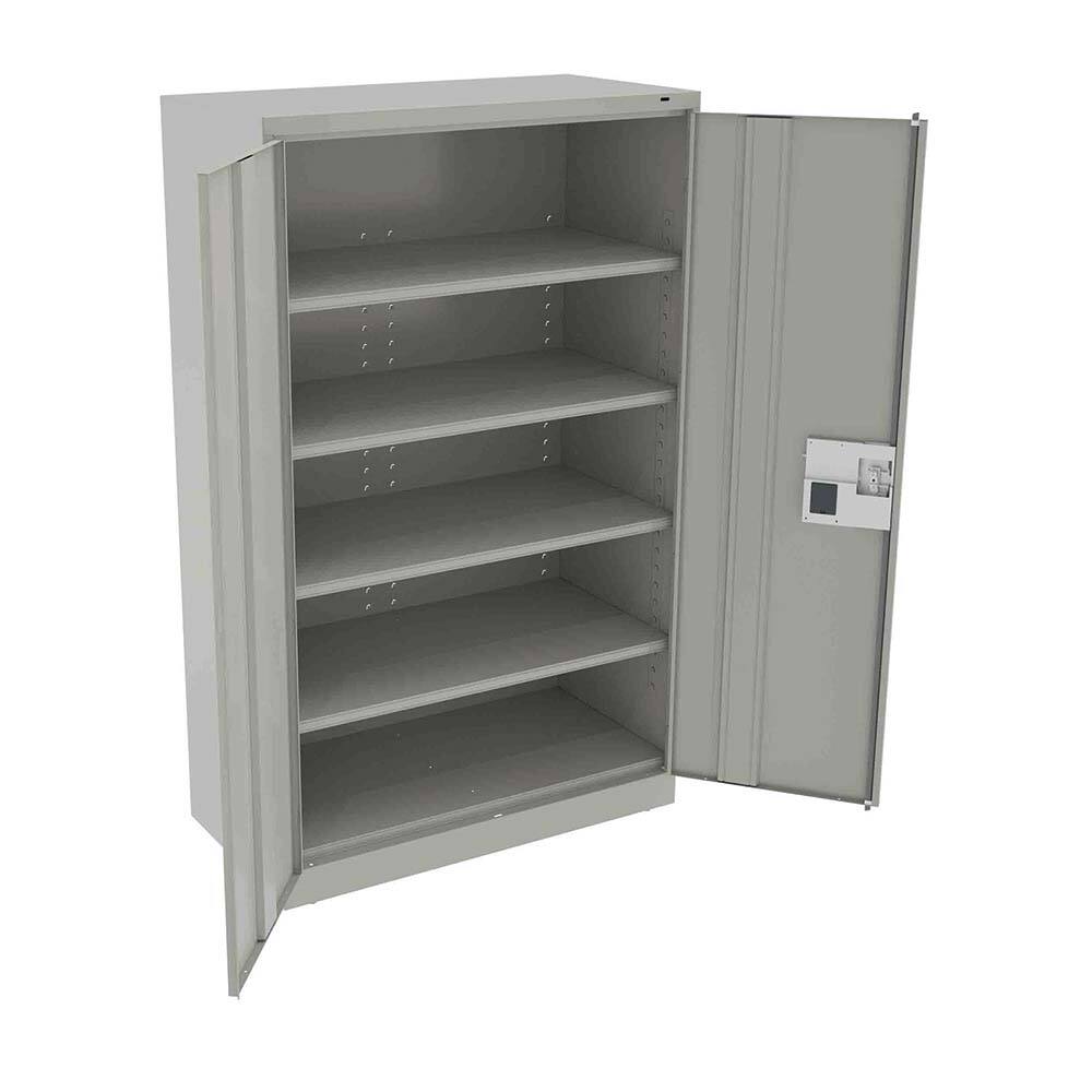 Tennsco - Storage Cabinets; Type: Locking ; Width (Inch): 48 ; Depth (Inch): 24 ; Height (Inch): 78 ; Number of Shelves: 5 ; Material: Steel - Exact Industrial Supply