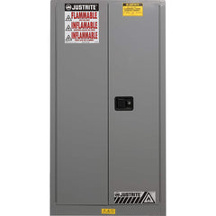 Justrite - 2 Door 2 Shelf 60 Gal Safety Cabinet for Flammable Substances - Exact Industrial Supply