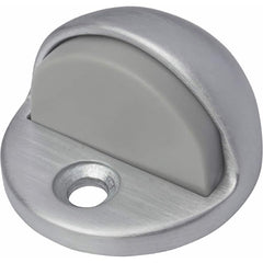 Rockwood - Stops; Type: Floor Stop ; Finish/Coating: Satin Chrome ; Projection: 1-1/8 (Inch); Mount Type: Floor - Exact Industrial Supply