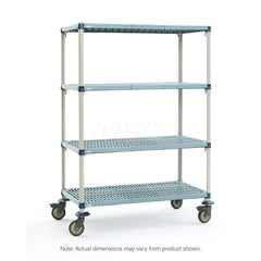 Metro - Carts; Type: Industrial Cart ; Load Capacity (Lb.): 900.000 ; Number of Shelves: 4 ; Width (Inch): 26-5/16 ; Length (Inch): 37-3/4 ; Height (Inch): 67-1/4 - Exact Industrial Supply