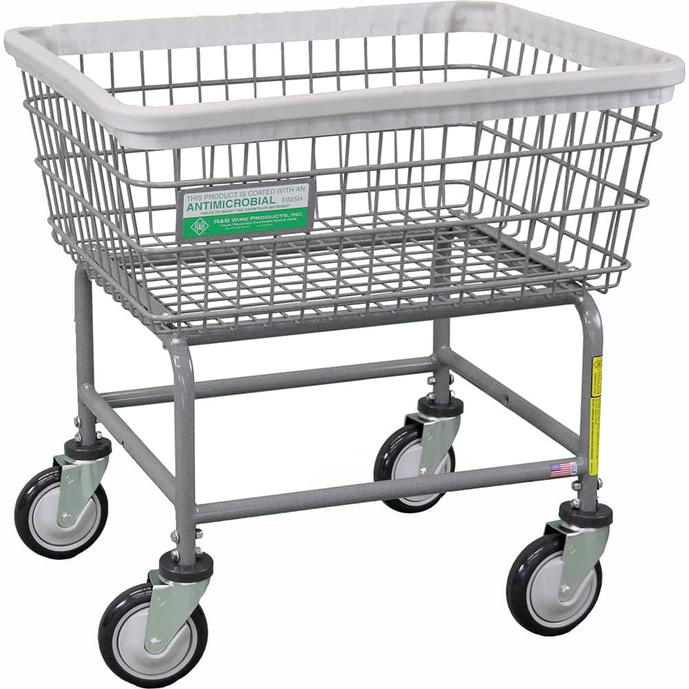 R&B Wire Products - Carts; Type: Rolling Wire Laundry Cart ; Load Capacity (Lb.): 100.000 ; Width (Inch): 22 ; Length (Inch): 26-1/2 ; Height (Inch): 27 ; Material: Steel - Exact Industrial Supply