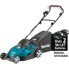 Makita - Lawn Mowers; Type: Cordless ; Power Type: Cordless ; Self-Propelled: No ; Voltage: 36 ; Cutting Width (Inch): 17.0000 - Exact Industrial Supply