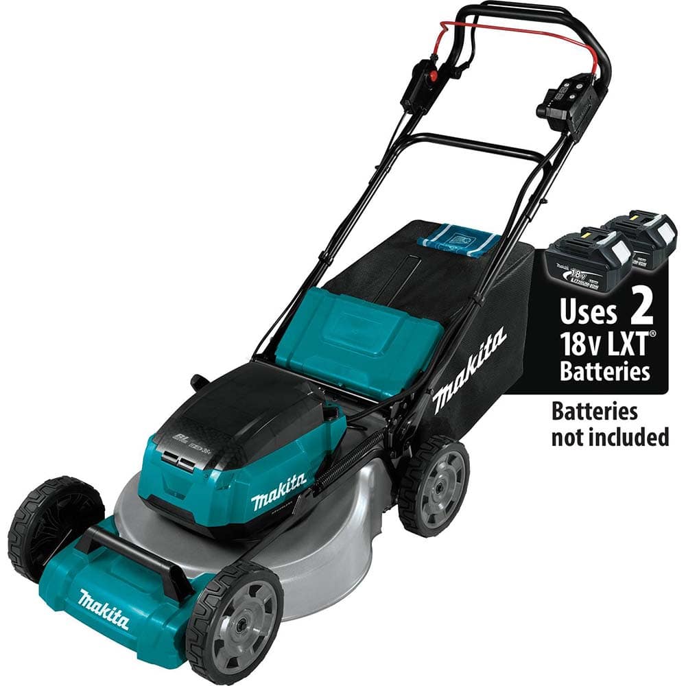 Makita - Lawn Mowers; Type: Cordless ; Power Type: Cordless ; Self-Propelled: Yes ; Voltage: 36 ; Cutting Width (Inch): 18.0000 - Exact Industrial Supply