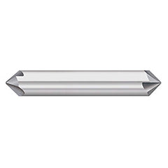 Titan USA - Chamfer Mills; Cutter Head Diameter (Inch): 3/8 ; Included Angle B: 40 ; Included Angle A: 100 ; Chamfer Mill Material: Solid Carbide ; Chamfer Mill Finish/Coating: Uncoated ; Overall Length (Inch): 2-1/2 - Exact Industrial Supply