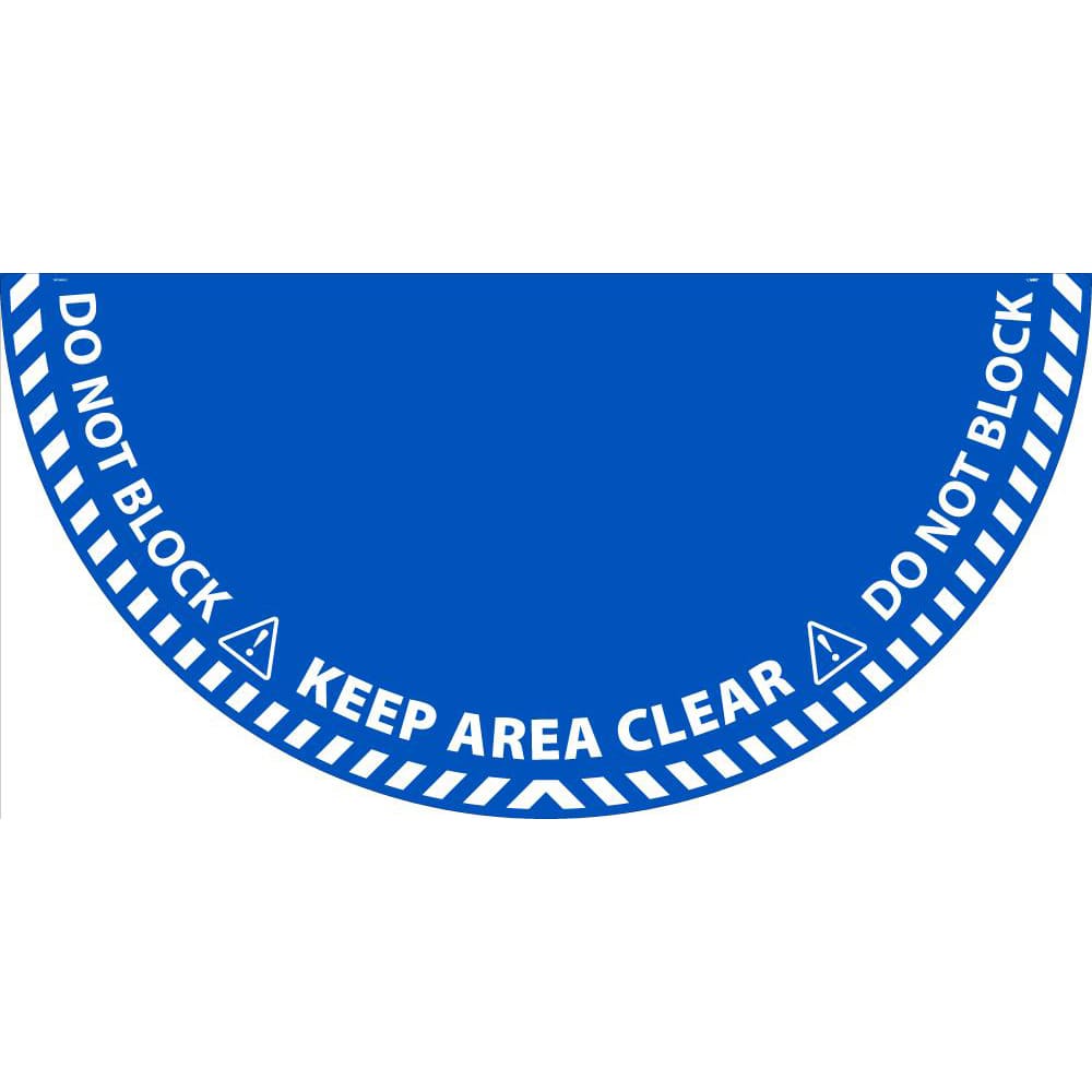 NMC - Adhesive Backed Floor Signs; Message Type: Workplace/Safety ; Graphic Type: Doorway ; Message or Graphic: KEEP AREA CLEAR, DO NOT BLOCK ; Legend: KEEP AREA CLEAR, DO NOT BLOCK ; Color: Blue; White ; Special Color Properties: No Special Color Proper - Exact Industrial Supply