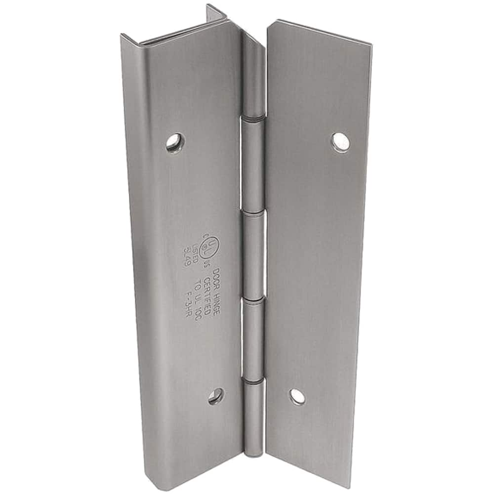 Yale - Continuous Hinges; Overall Length (Inch): 95 ; Thickness (Decimal Inch): 1.0000 ; Pin Diameter: 0.1870 (Decimal Inch); Knuckle: 2 ; Finish/Coating: Satin Stainless Steel - Exact Industrial Supply