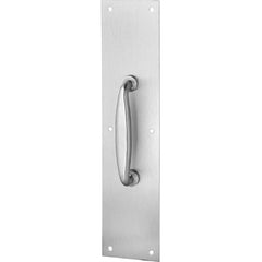 Rockwood - Door Pulls; Overall Length (Inch): 16 ; Finish/Coating: Satin Stainless Steel ; Grip Length: 4 (Inch) - Exact Industrial Supply