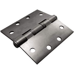 Yale - Commercial Hinges; Length (Inch): 4-1/2 ; Thickness (Decimal Inch): 0.1340 ; Minimum Thickness: 3.4036 (mm); Number of Knuckles: 5.000 ; Stanley Finish Code: US10B ; Finish/Coating: US10B - Exact Industrial Supply