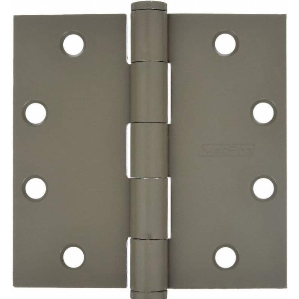 Commercial Hinges; Length (Inch): 4-1/2; Thickness (Decimal Inch): 0.1340; Minimum Thickness: 3.4036; Number of Knuckles: 5.000; Stanley Finish Code: USP; Finish/Coating: USP; Box Quantity: 3; Hand: Non-Handed; Number of Ball Bearings: 0; Material Grade: