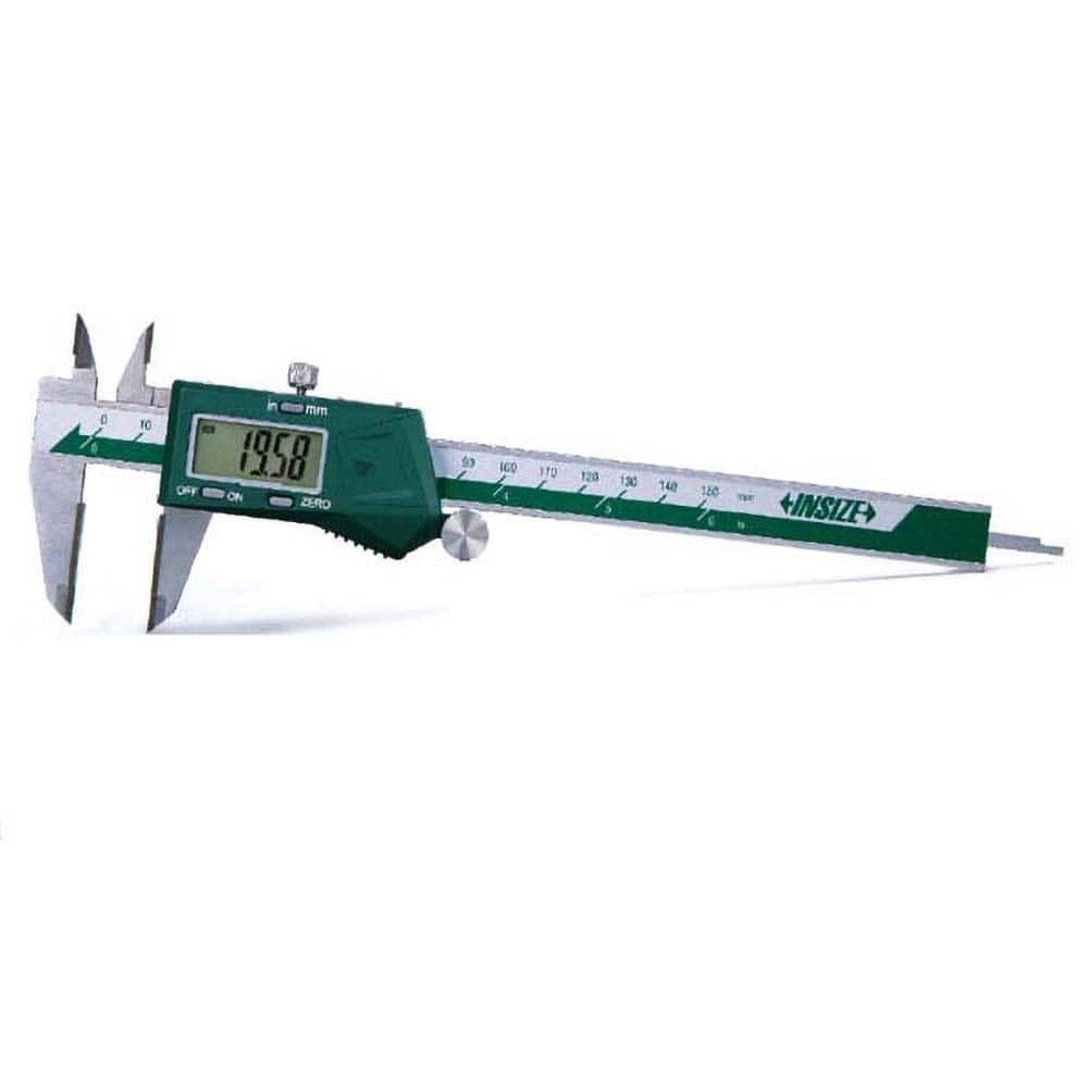 Insize USA LLC - Electronic Calipers; Minimum Measurement (Decimal Inch): 0.0000 ; Maximum Measurement (Decimal Inch): 12 ; Accuracy Plus/Minus (Decimal Inch): 0.0012 ; Resolution (Decimal Inch): 0.0005 ; IP Rating: None ; Data Output: Yes - Exact Industrial Supply