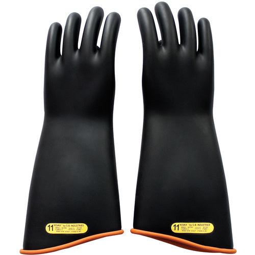 ‎158-2-18/9.5 Novax Gloves - Novax Insulating Glove - Class 2 - 18 In. - Black/Orange - Contour Cuff - Exact Industrial Supply