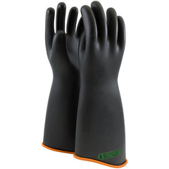 ‎158-3-18/11 - Novax - Natural Rubber Insulating Glove - Class 3 - 18″ - Black/Orange - Contour Cuff - Exact Industrial Supply