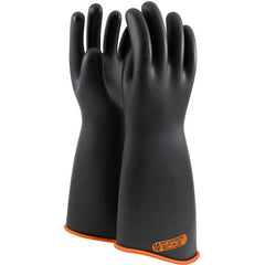 ‎158-4-18/12 - Novax - Natural Rubber Insulating Glove - Class 4 - 18″ - Black/Orange - Contour Cuff - Exact Industrial Supply