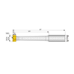 Modular Reamer Bodies; Clamping Method: Axial; Shank Diameter (mm): 0.7500; Shank Length (Decimal Inch): 2.3622 in; Overall Length (Decimal Inch): 4.32; Overall Length (mm): 4.32; Cutting Direction: Neutral; Shank Length (mm): 2.3622 in