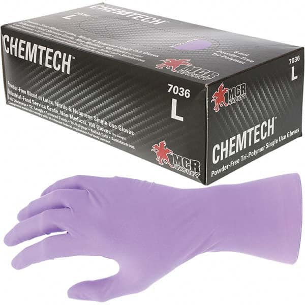 Disposable Gloves: Size X-Large, 6 mil Purple, 12″ Length, FDA Approved