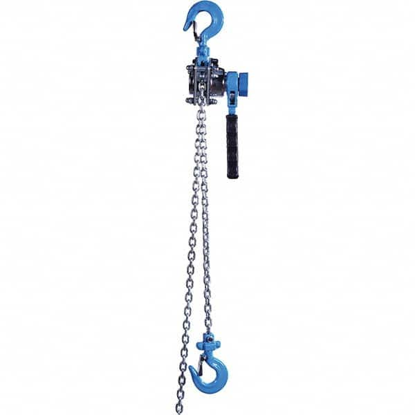 PRO-SOURCE - 550 Lb Capacity, 10' Lift Height, Chain Mini-Ratchet Lever Manual Hoist - Exact Industrial Supply