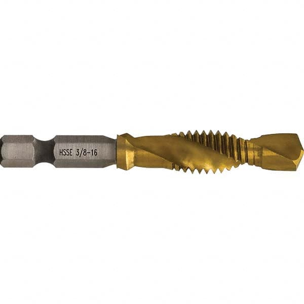 Greenlee - Combination Drill & Tap Sets Minimum Thread Size (Inch): 3/8-16 Maximum Thread Size (mm): M10x1.50 - Caliber Tooling