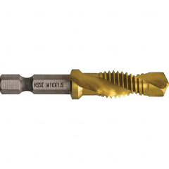 Greenlee - Combination Drill & Tap Sets Minimum Thread Size (mm): M10x1.50 Maximum Thread Size (mm): M10x1.50 - Caliber Tooling