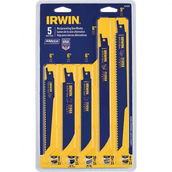 Irwin - Reciprocating Saw Blade Sets Blade Material: Bi-Metal Minimum Blade Length (Inch): 6 - Caliber Tooling