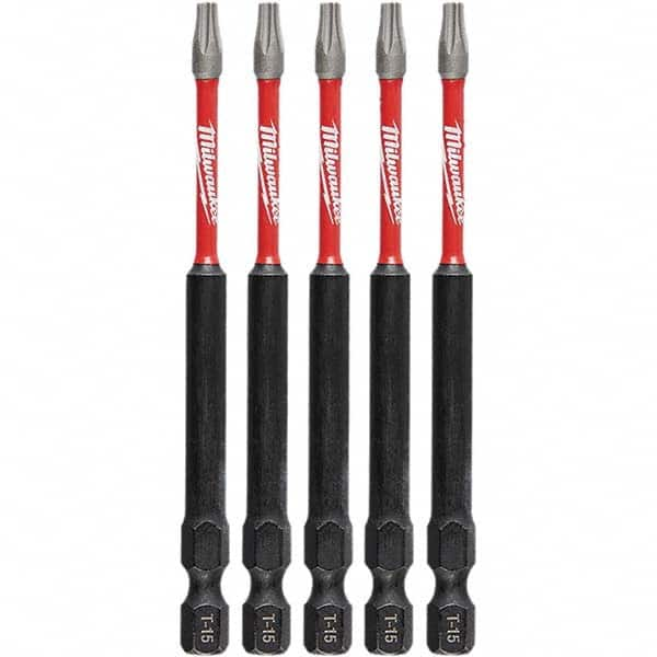 Milwaukee Tool - Power & Impact Screwdriver Bits & Holders Bit Type: Torx Torx Size: T15 - Caliber Tooling