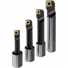 Techniks - 0.63" Min Diam 12mm Shank Diam Right Hand Indexable Boring Bar - Caliber Tooling