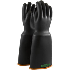 ‎159-3-18/9 - Novax - Natural Rubber Insulating Glove - Class 3 - 18″ - Black/Orange - Bell Cuff - Exact Industrial Supply