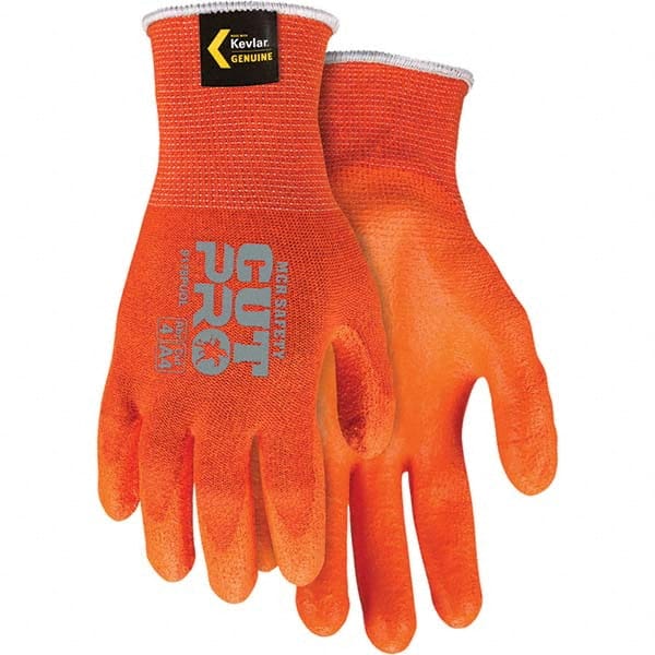 MCR Safety - Size M, ANSI Cut Lvl A4, Polyurethane Coated Cut Resistant Gloves - Caliber Tooling