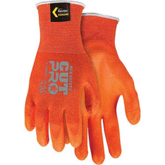 MCR Safety - Size M, ANSI Cut Lvl A4, Polyurethane Coated Cut Resistant Gloves - Caliber Tooling