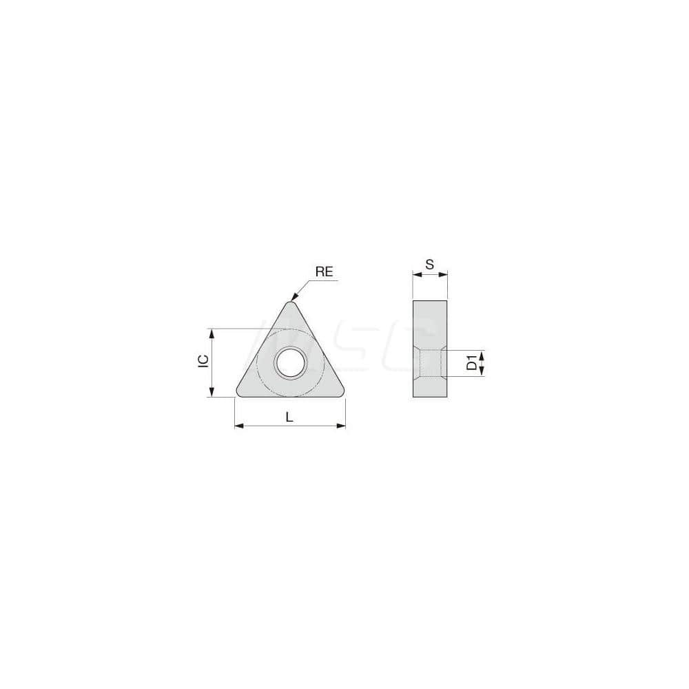 Turning Insert:  TNMG331 AH120,  Solid Carbide TiAlN Finish,  Neutral,  3/8″ Inscribed Circle,  0.0160″ Corner Radius,  60.0 &deg N/A Triangle,  Series  TNMG