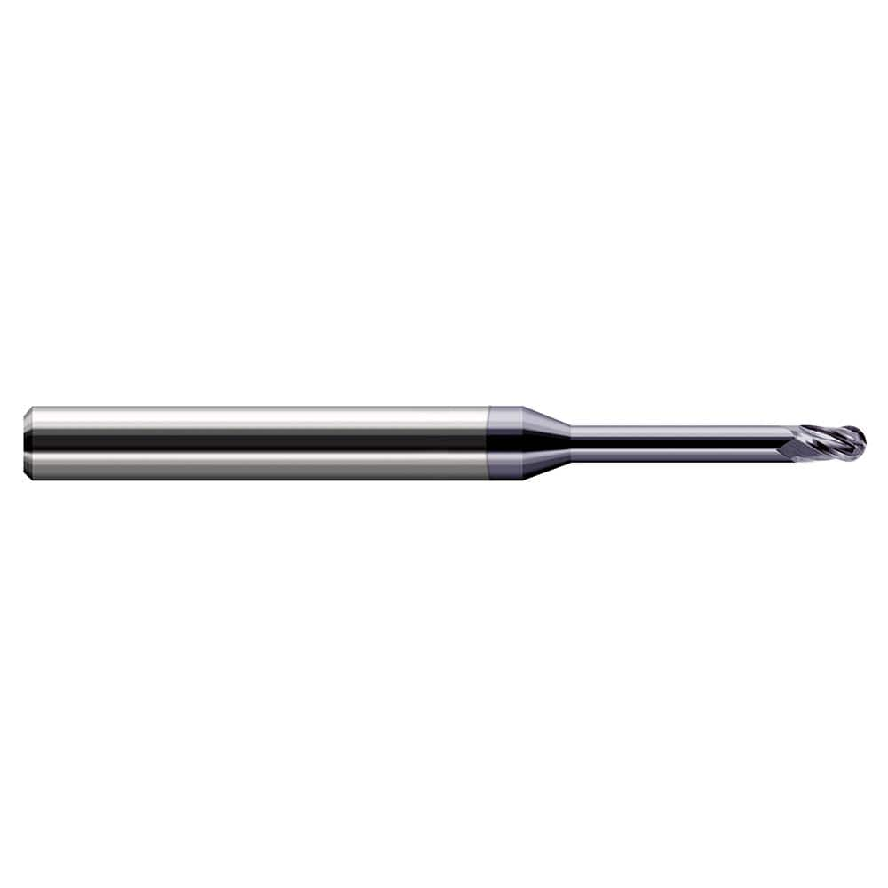 Harvey Tool - 3/32" Diam, 0.139" LOC, 3 Flute Solid Carbide Ball End Mill - Caliber Tooling