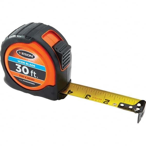 Keson - 30' x 1-3/16" Yellow Blade Tape Measure - Caliber Tooling