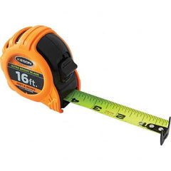 Keson - 16' x 1" Hi-Vis Yellow/White Blade Tape Measure - Caliber Tooling