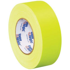 Tape Logic - Pack of (3) 50 Yd Rolls 2" x 11 mil Fluorescent Yellow Rubber Gaffers Tape - Caliber Tooling