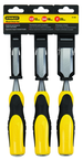 STANLEY® 3 Piece Bi-Material Short Blade Wood Chisel Set - Caliber Tooling