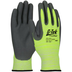 ‎16-323/XXL Coated Gloves w/Polykor - G-Tek PolyKor - Hi-Vis 15G Shell - A2 Nitrile Foam - Silicone Free - Thumb+