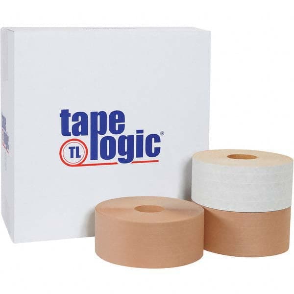 Tape Logic - Pack of (8) 375' Rolls 3" Kraft (Color) Water Activated Adhesive Packaging Tape - Caliber Tooling