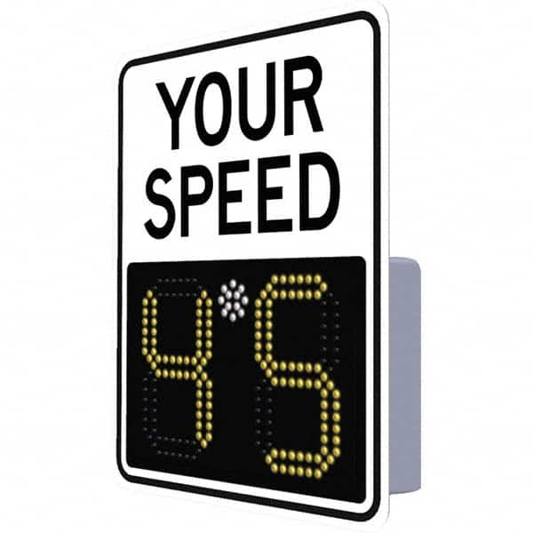 TAPCO - "Your Speed," 29" Wide x 23" High Aluminum Face/Polycarbonate Housing Speed Limit Sign - Caliber Tooling