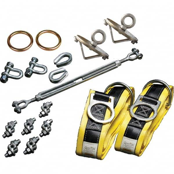 Anchors, Grips & Straps; Temporary or Permanent: Permanent; Sling Connection Type: O-Ring; Material: Polyester; Galvanized Steel; Connection Type: O-Ring; Temporary/Permanent: Permanent; Capacity (Lb.): 620