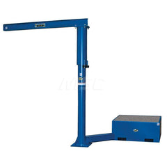 Jib Crane: 250 lb Limit, 360 ° Rotation Steel