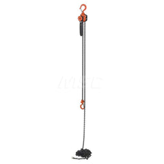 Manual Mini Lever Hoist: 1,000 lb Working Load Limit, 15' Max Lift 90 lb Pull to Lift Load