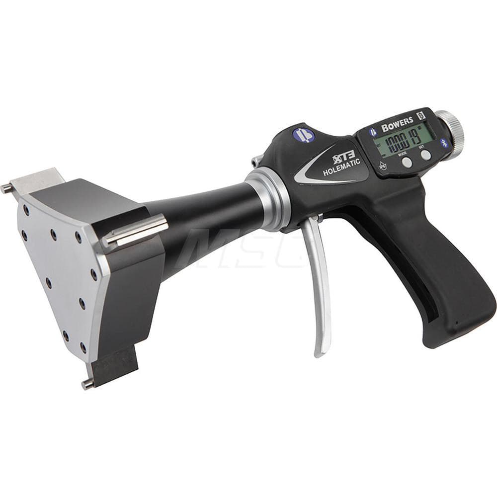 Electronic Bore Gages; Maximum Measurement: 10.00; Minimum Measurement (Decimal Inch): 9; Accuracy: 0.0003″; Pistol Grip: Yes; Gage Depth (Inch): 4.050″; Material: Tungsten Carbide; Batteries Included: Yes; Number Of Batteries: 1; Battery Size: 3V; Batter