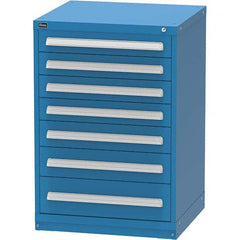 Vidmar - 7 Drawer Bright Blue Steel Modular Storage Cabinet - Caliber Tooling