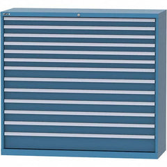 LISTA - 13 Drawer, 84 Compartment Bright Blue Steel Modular Storage Cabinet - Caliber Tooling