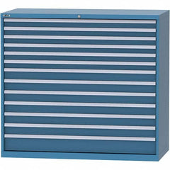 LISTA - 13 Drawer, 84 Compartment Bright Blue Steel Modular Storage Cabinet - Caliber Tooling