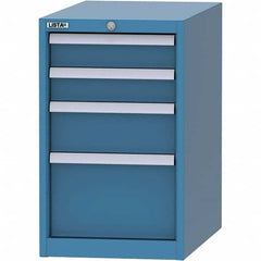 LISTA - 4 Drawer, 45 Compartment Bright Blue Steel Modular Storage Cabinet - Caliber Tooling